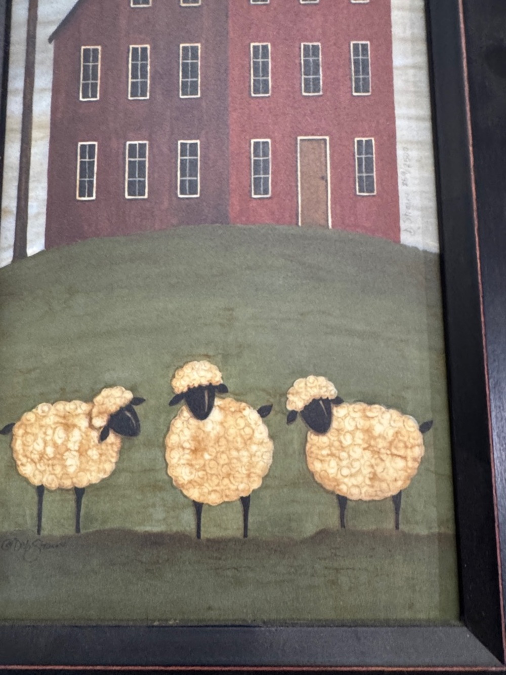 Rustic Farmhouse Wall Art with Sheep and House - Picture 5 of 6